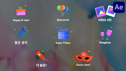 Party Icons And Titles for After Effects