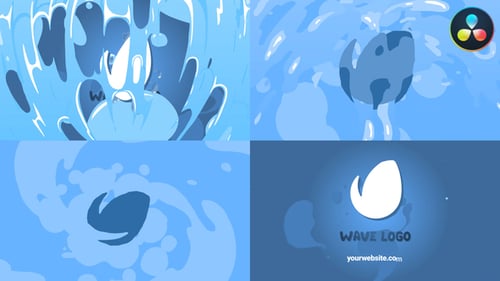 Abridor de Logo Swirling Wave para DaVinci Resolve