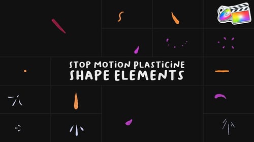 Elementos en forma de plastilina en cuadro por cuadro para FCPX