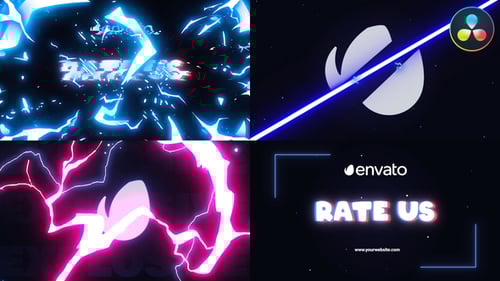 Energy Glitch Logo for DaVinci Resolve