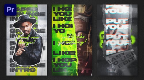 Paper Grunge Reel and Stories | MOGRT