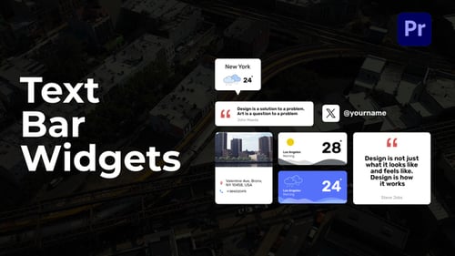 Text Bar Widgets for Premiere Pro, Video Displays ft. text widgets ...
