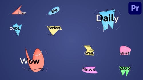 Hand Drawn Abstract Shapes Kinetic Text Titles