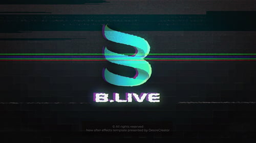 Simple Glitch Distortion Logo