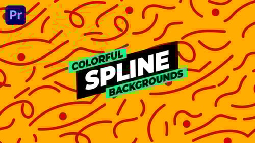 Colorful Animated Fluid Spline Backgrounds