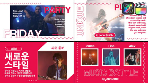 Modern Music Slides for FCPX