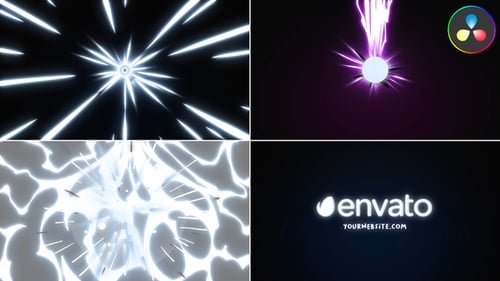 Dynamic Energy Blast Logo Reveal Animation with Glowing Effects