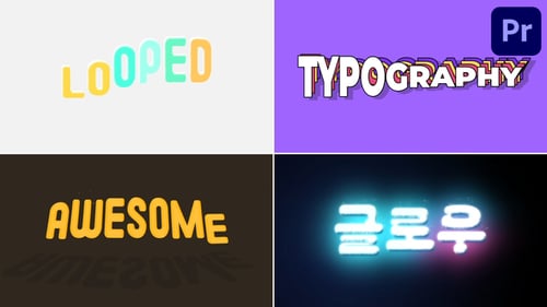 Colorful Looped Typography for Premiere Pro