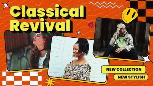 Trendy Fashion Promotion with Dynamic Pop Art Aesthetics