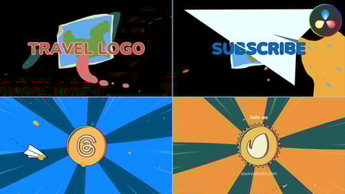 Retro Travel Logo Opener with Hand-Drawn Animations