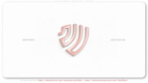 Glossy 3D Logo Reveal on White