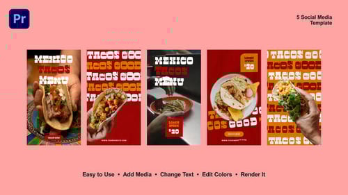 Dynamic Food Menu Social Media Stories