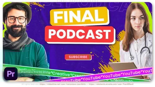 Dynamic Podcast Opener with Grunge Elements