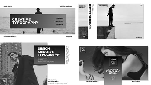 Dynamic Creative Typography Slideshow for Modern Presentations