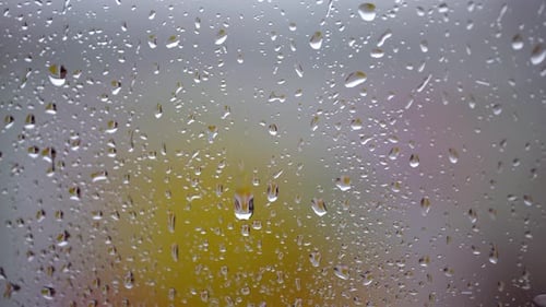 Close-up of water droplets on glass