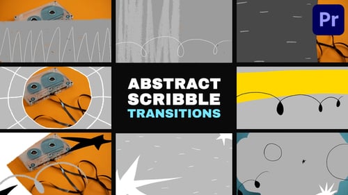 Abstract Scribble Transitions for Premiere Pro
