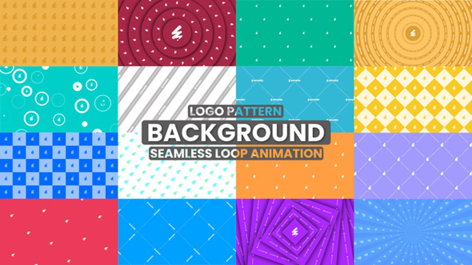 Logo Pattern Background Loop Animation, Elements ft. logo pattern ...