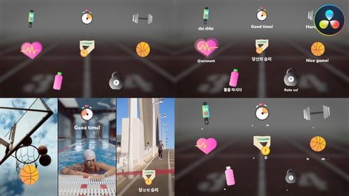 Sport Icons And Titles for DaVinci Resolve