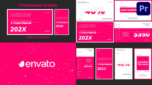 Animated Typography Scenes with Modern Dynamic Text Reveals