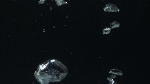 Wasserblasen steigen auf weißem Hintergrund