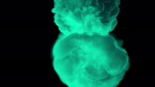 Rising Green Abstract Fluid Smoke Animation