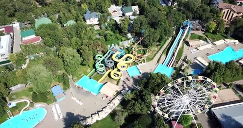 An Outdoor Water Park Plenty of Slides Pools