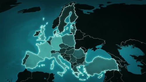 Mapa mundial con aeropuertos, carreteras y ferrocarriles europeos. Azul. Mapa europeo muy detallado.