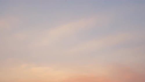 Golden Hour Sky with Wispy Clouds Time-Lapse