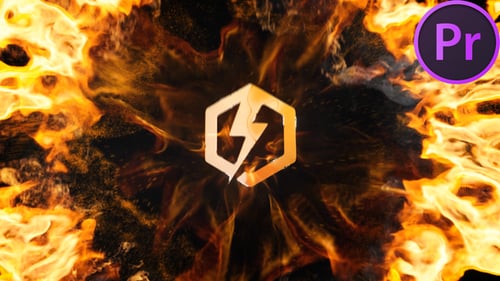 Fire Explosion Logo for Premiere Pro