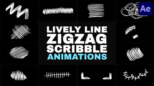 Hand-Drawn Animated Scribbles and Dynamic Line Effects Pack