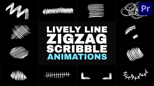 Lively Line Zigzag Scribble Animations | Premiere Pro MOGRT