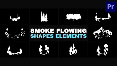 Smoke Flowing Shapes Elements | Premiere Pro MOGRT