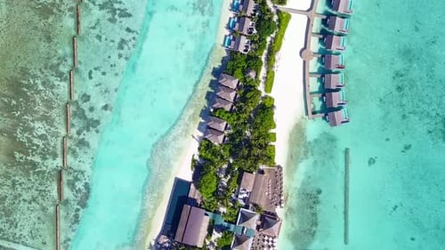 Aerial view seascape of coastline beach by water and sand background