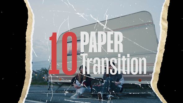 10 Torn Paper Transitions | MOGRT, Elements ft. animated & art - Envato