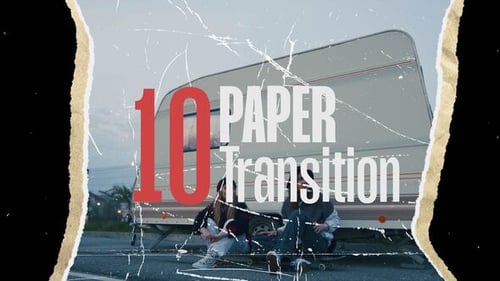 Dynamic Torn Paper Grunge Video Transitions