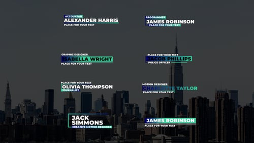 Modern Gradient Lower Thirds for Professional Video Projects