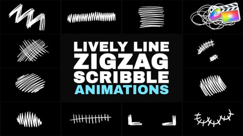 Lively Line Zigzag Scribble Animations | FCPX