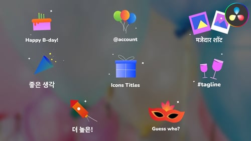 Party Icons And Titles for DaVinci Resolve