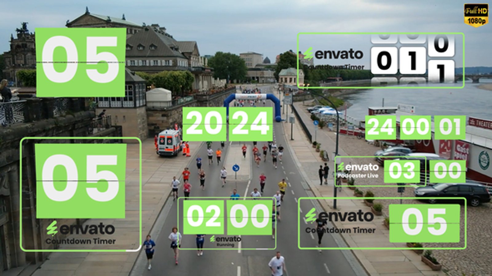 Modern Digital Countdown and Timer Overlays, Elements ft. countdown ...