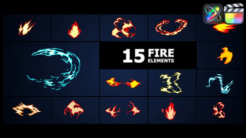 Cartoon Fire and Energy FX for Motion Graphics