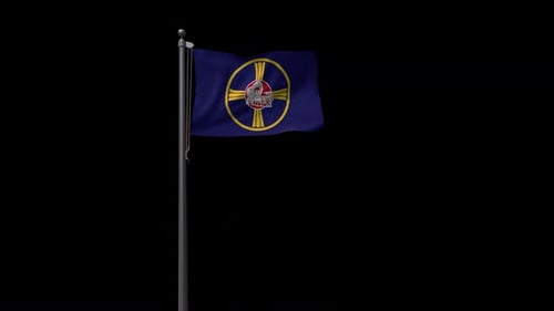 City of London Corporation Flag Waving Realistic Animation