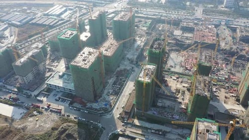 Obra en construcción en la ciudad