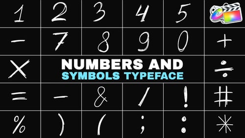 Numbers and Symbols Typeface | FCPX