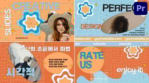 Colorful Retro Creative Slideshow with Fluid Shapes