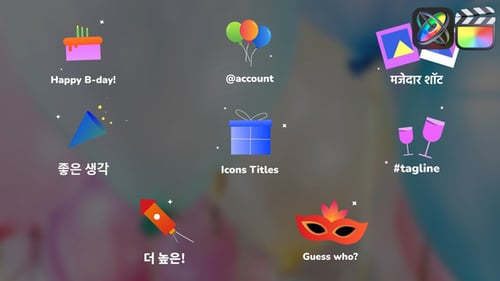 Party Icons And Titles for FCPX
