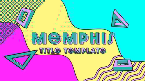Dynamic Memphis Style Text and Shape Animations
