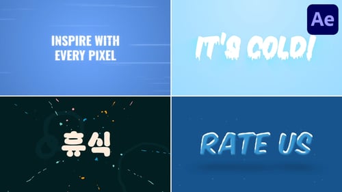 Abstract Typography Slides for After Effects