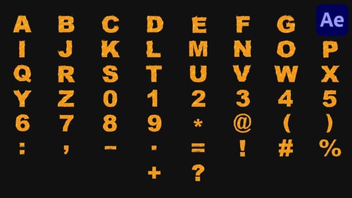 Cartoon Fire Typeface | After Effects