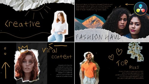 Creative Crumbled Paper Slides for DaVinci Resolve