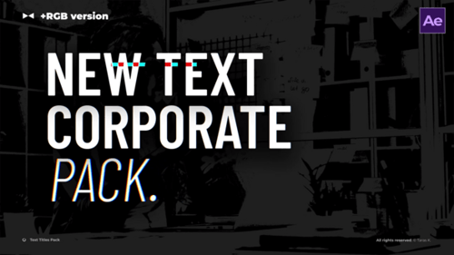 Text Titles Pack \ AE